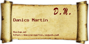 Danics Martin névjegykártya